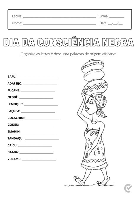 Atividades Consciencia Negra Educação Infantil Colorir REVOEDUCA