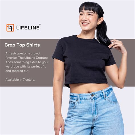 Lifeline Crop Top Shirt (White | Black | Khaki | Choco Brown | Mocca ...