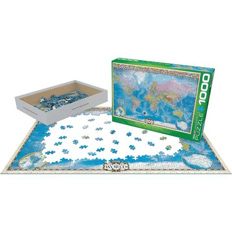 Map of the World 1000 Piece Jigsaw Puzzle Eurographics – PuzzleMerchant