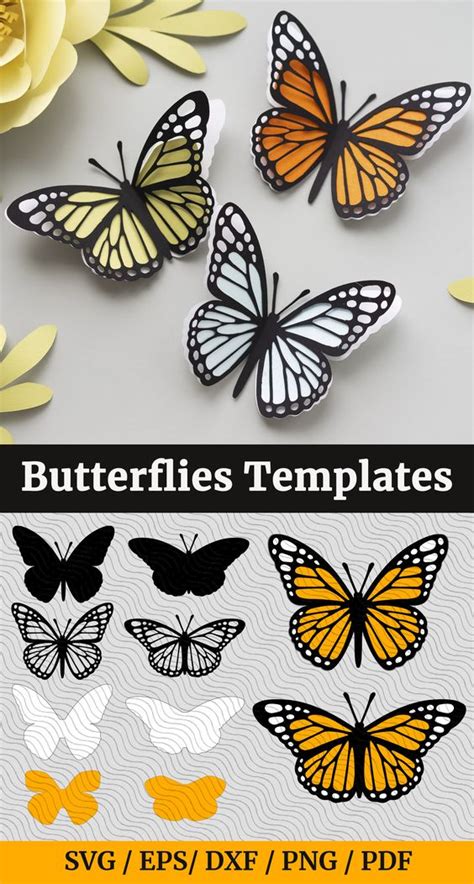 Free Svg Layered Butterfly Svg Free Project Crafter Files Free