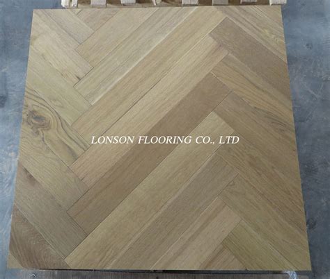 White Oak Herringbone Fishbone Engineered Parquet Flooring Smoked