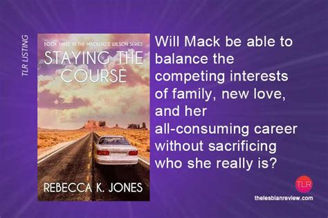 Staying The Course By Rebecca K Jones Listing The Lesbian Review