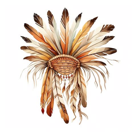 Premium AI Image | Native American feather headdress