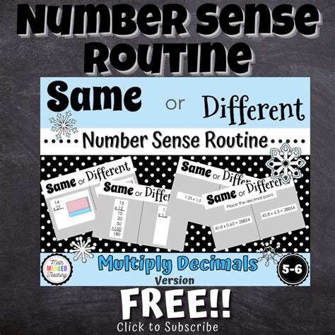 Same Or Different Number Sense Routine Math Minded Teaching