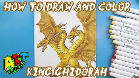 How To Draw And Color King Ghidorah YouTube