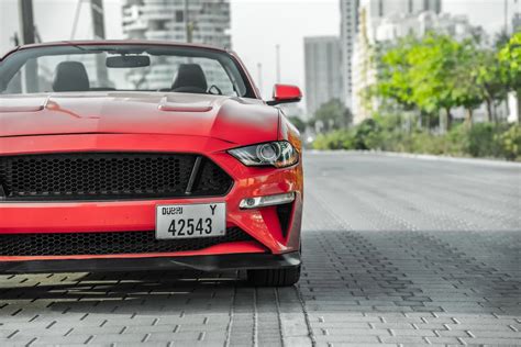 Rent Ford Mustang Red Dubai Convertible Car Rental Octane