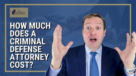 How Much Does A Criminal Defense Attorney Cost Youtube