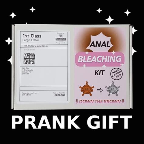 Anal Bleaching Kit Prank Gag T Funny Birthday Etsy