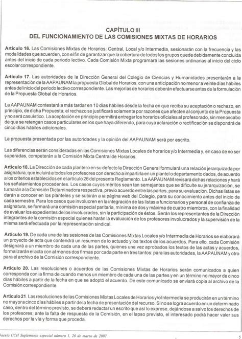 Reglamento De Funcionamiento De Las Comisiones Mixtas