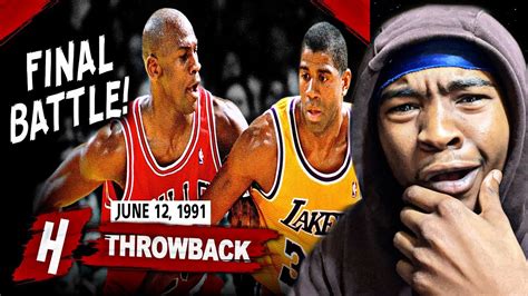 Michael Jordan Vs Magic Johnson 1991 NBA Finals Game 5 YouTube