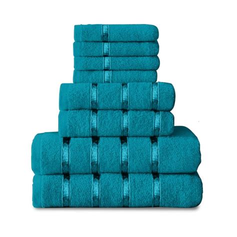 Gc Gaveno Cavailia Piece Egyptian Cotton Towel Set Teal At Amazon