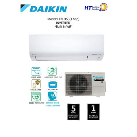 Ht Electrical Daikin Standard Inverter R32 Ftkf 1hp 2hp Built In