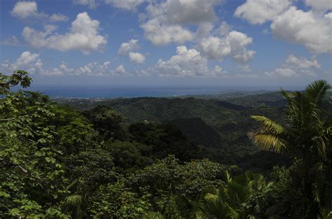 Wallpaper Blue Sky Mountain Mountains Tower Rain Clouds Forest