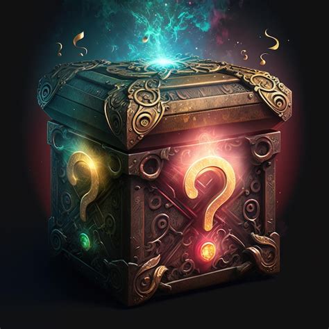 Mystery Box Illustration Generative Ai Premium AI Generated Image