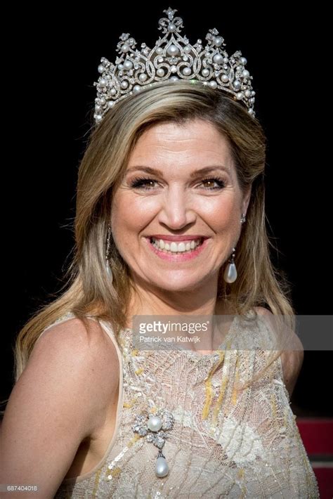 Queen Maxima of The Netherlands arrives for the gala dinner for the ...