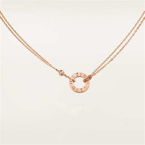 Crb7224509 Love Necklace 2 Diamonds Rose Gold Diamonds Cartier