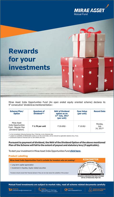 Mirae Asset India Opportunities Fund Announces Dividend