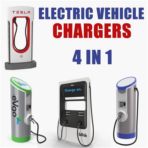 Electric Vehicle Chargers Collection 4 3D Model $149 - .3ds .c4d .fbx