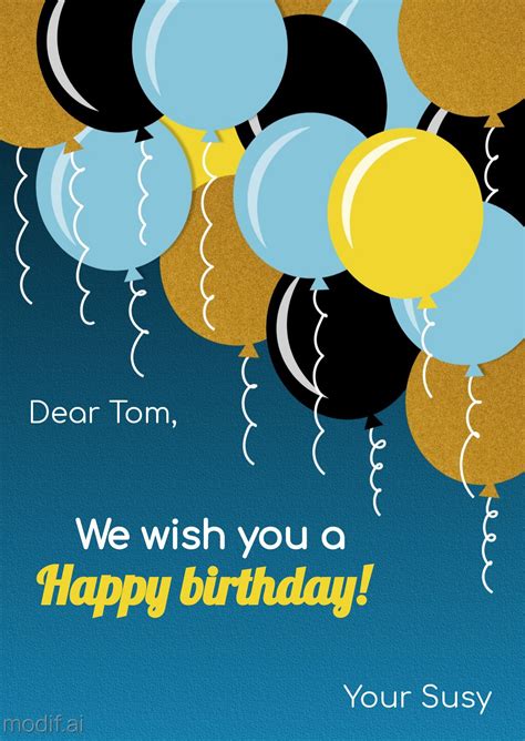 Birthday Greeting Card Template - Mediamodifier