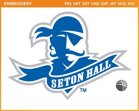 Seton Hall Pirates - College Sports Embroidery Logo in 4 sizes ...