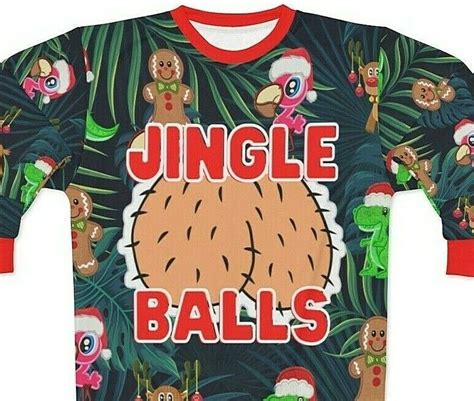 Jingle Balls Ugly Christmas Sweater Funny Jumper Naughty Joke Holiday Sweatshirt Ebay