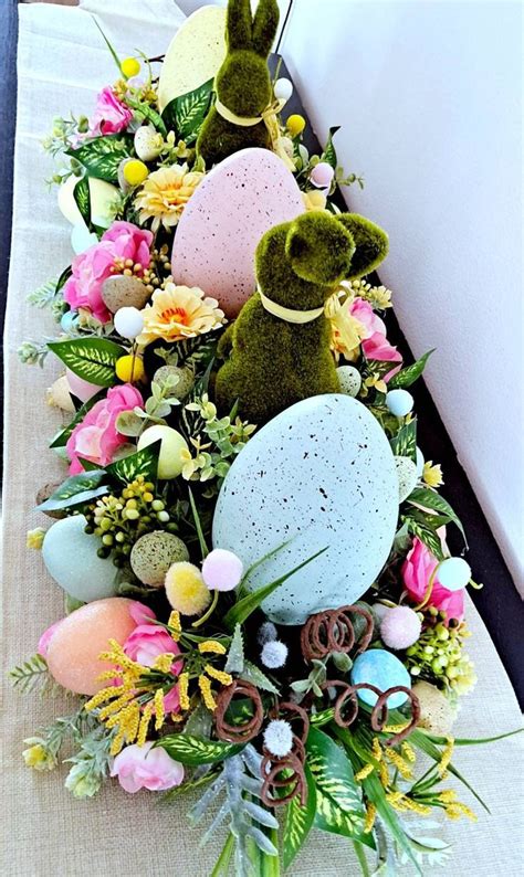 Xl Easter Arrangementeaster Table Decortable Centerpieceeaster Decoreaster Centerpiece