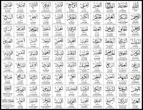 Asmaul Husna Names Of Allah White Allah Names Allah Names