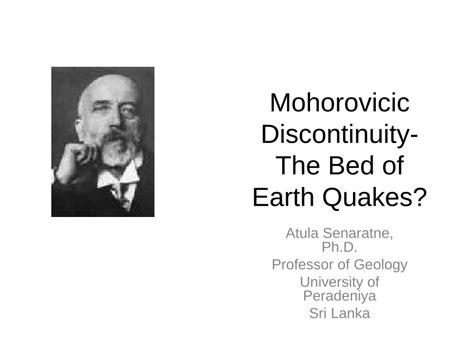 (PDF) Is the Mohorovicic seismic discontinuity the bed of earthquakes?