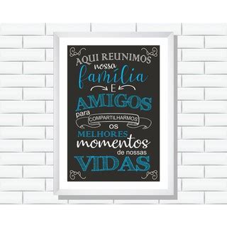 Quadro Aqui reunimos nossa família 33cmX24cm Shopee Brasil