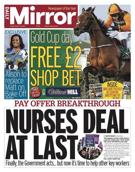 Daily Mirror Front Page Th Of March Tomorrow S Papers Today