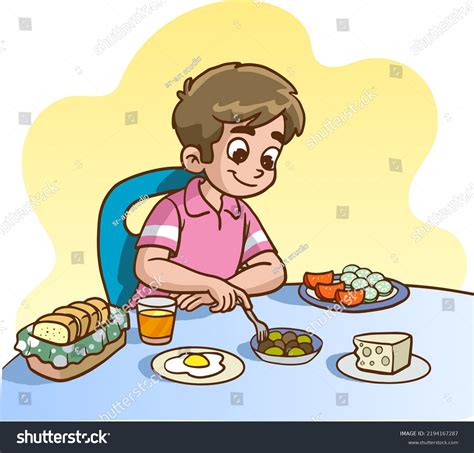 Have Breakfast Boy M S De Ilustraciones Y Dibujos De Stock Con