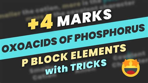 Oxoacids Of Phosphorus P Block Elements Class Jee Mains