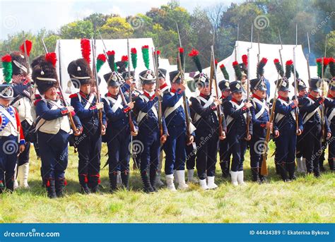 Portrait Of Reenactors Dressed As Napoleonic War French Soldiers Editorial Stock Image Image