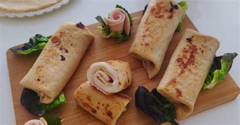 Crêpes salées à la farine dépeautre au jambon béchamel de hervouet