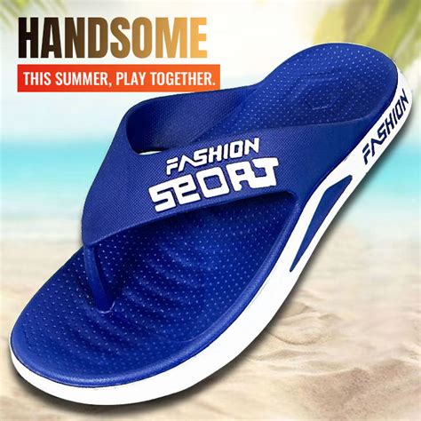 slipper for men sale New non slip slippers Fashion Soft Beach flip ...