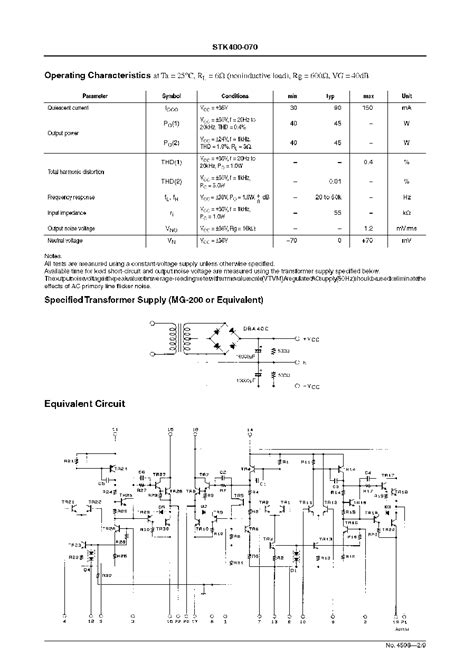 Stk Datasheet Pages Sanyo Af Power Amplifier Split Power