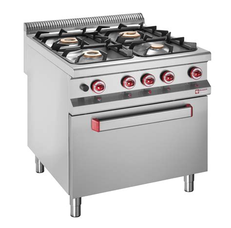 MBM Gasherd 900 Serie 4 Brenner Auf Gasbackofen GN 2 1 Gastore