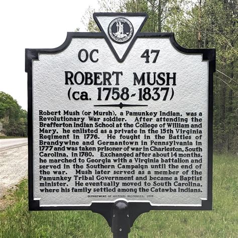 Robert Mush Revolutionary War Soldiers Memorial Marker National War