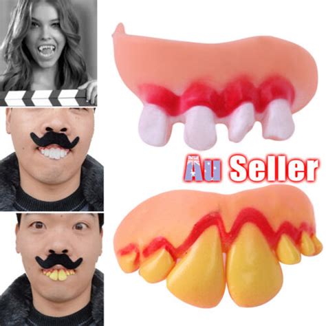 1x Dress Up Halloween Costume Party Funny Ugly False Fake Teeth Bogan