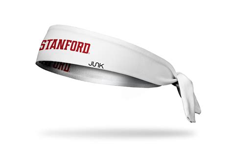 Stanford University Wordmark White Flex Tie Headband