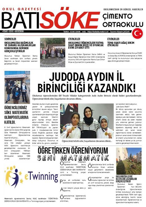 Batı Söke Çimento Okul Gazetesi Okul Ortaokul Coğrafya