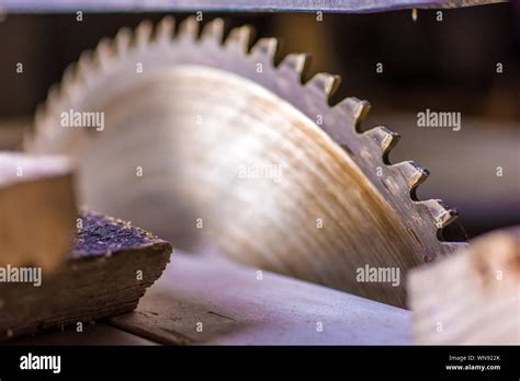 Old Circular Saw In A Traditional Workshop Stock Photo Alamy