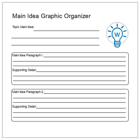 Main Idea And Details Graphic Organizer Examples Edrawmax Online 6656