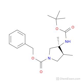 Benzyl 3S 4S 3 Tert Butoxy Carbonyl Amino 3 4 Dimethylpyrrolidine