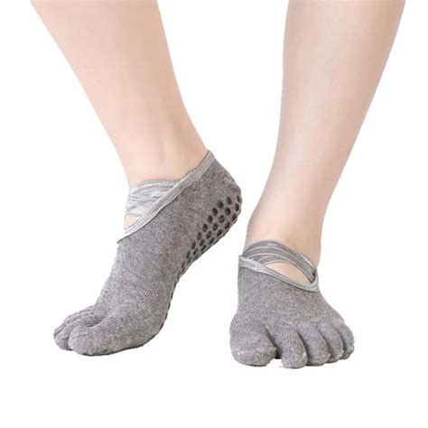 Hequ9117 1 Pair New Professional Yoga Toe Socks Cotton Women Halter