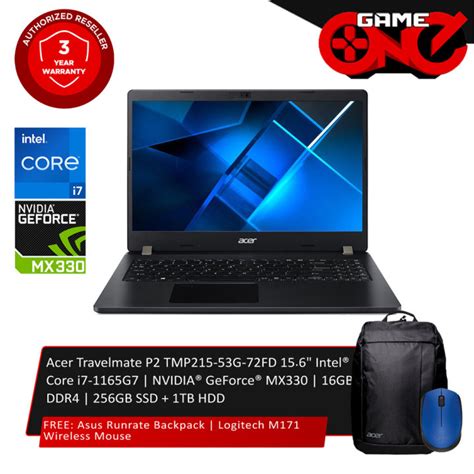 Acer Travelmate P2 TMP215 53G 72FD 15 6 Intel Core I7 1165G7 NVIDIA