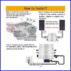 Y H W Solar Grid Tie Micro Inverter Waterproof Ip Mppt Dc V Pv