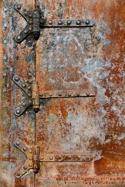 premium photo rusty metal door details