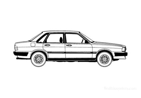 Download Drawing Audi 80 B2 Sedan 1984 In Ai Pdf Png Svg Formats