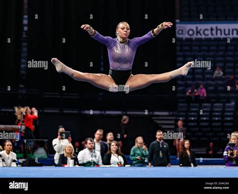 January 11 2025 Lsus Chase Brock Leaps Into The Air During Her Floor